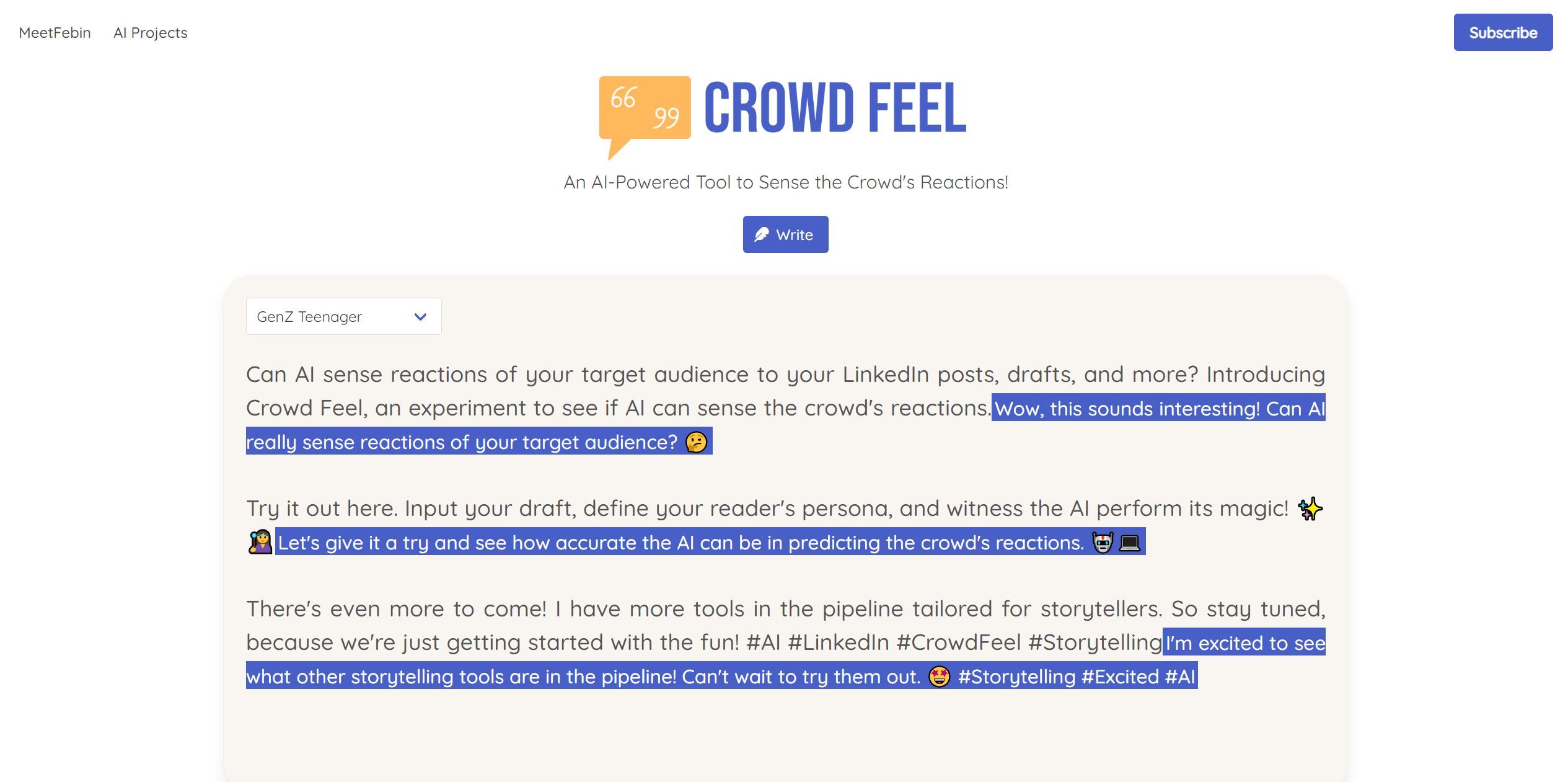 Crowd Feel