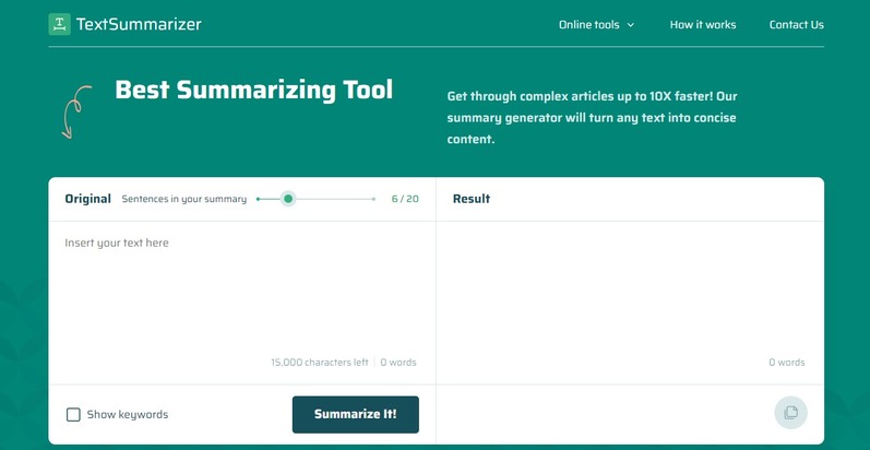 Textsummarizer - Tool specs, price and competitors | AITACH