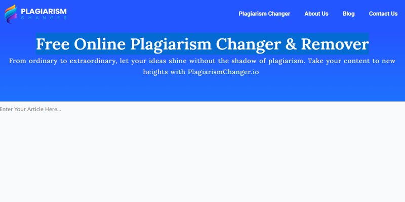 Free Online Plagiarism Remover