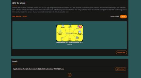 Smart Tools AI JPG to Word Converter